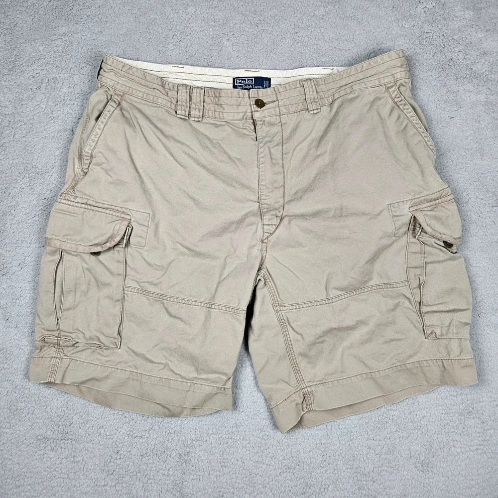 Polo Ralph Lauren Mens 42 Tan Khaki Cargo Shorts Gorpcore Utility 10